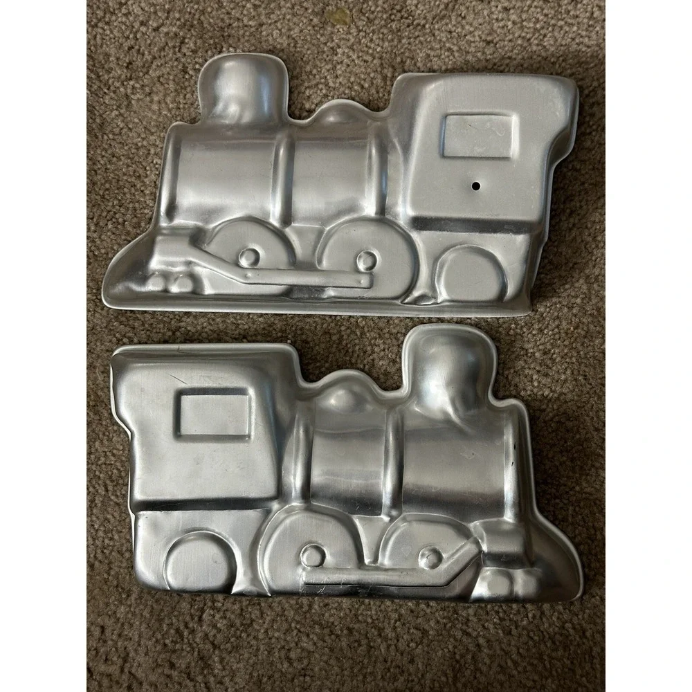 Vintage Wilton Train 3D Cake Pan Set 1974 Engine Locomotive Baking Mold‎ USA
